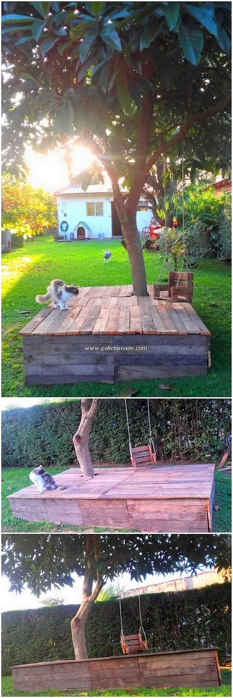 DIY Pallet Garden Deck