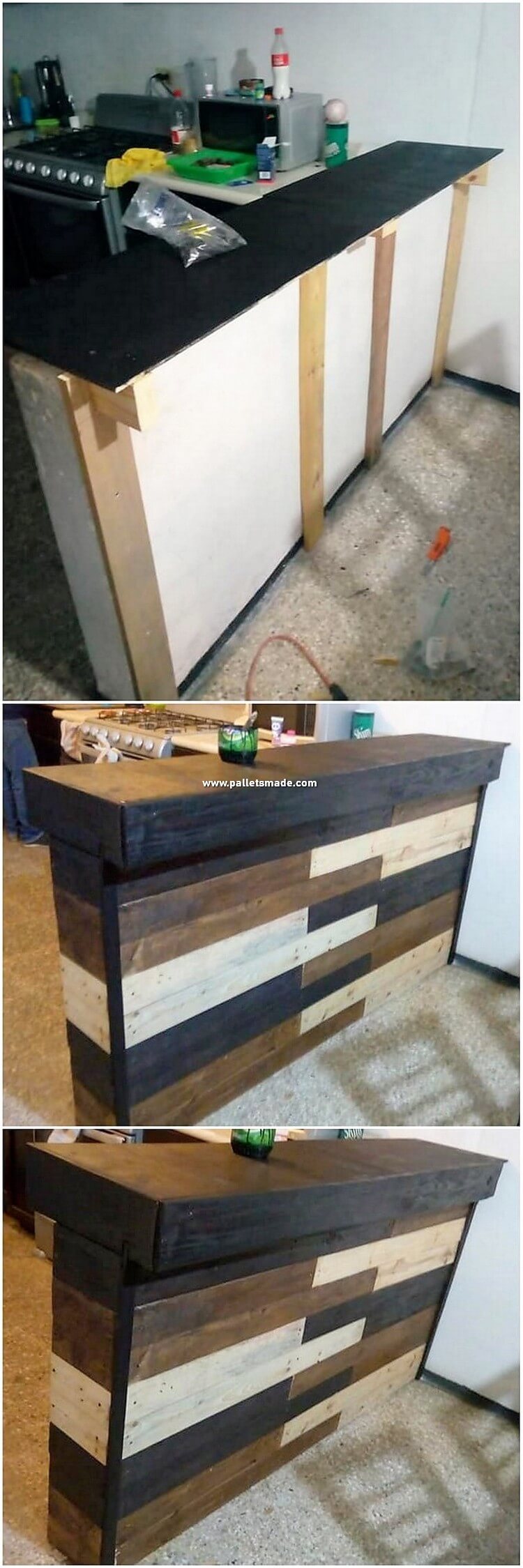 DIY Pallet Counter Table