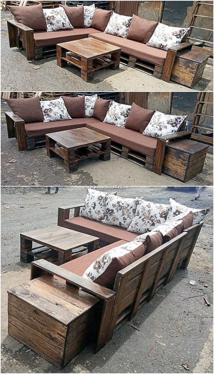 Pallet Couch and Side Table