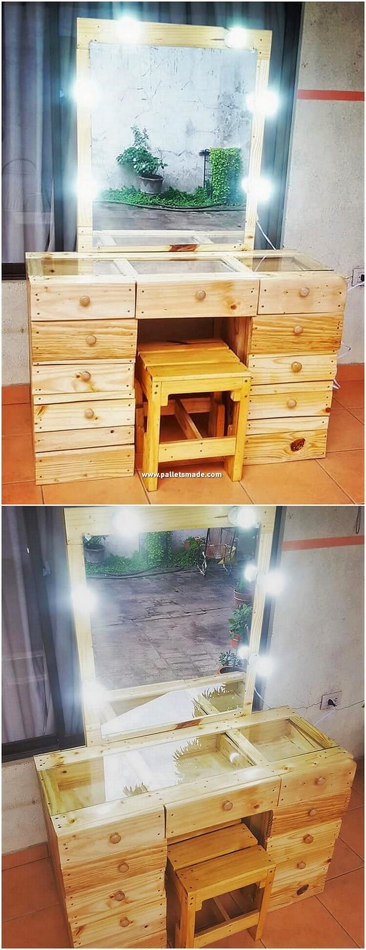 Pallet Dresser with Drawers