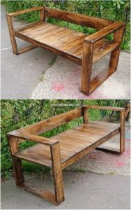 Pallet Wooden Garden Bench