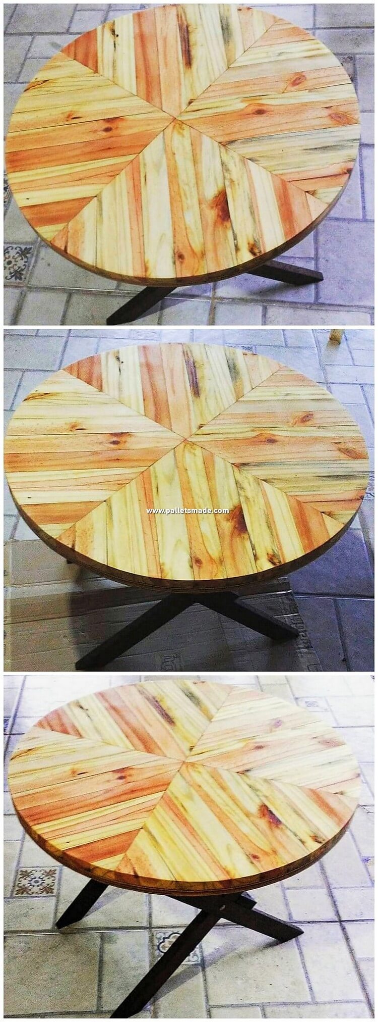 Round Top Pallet Table