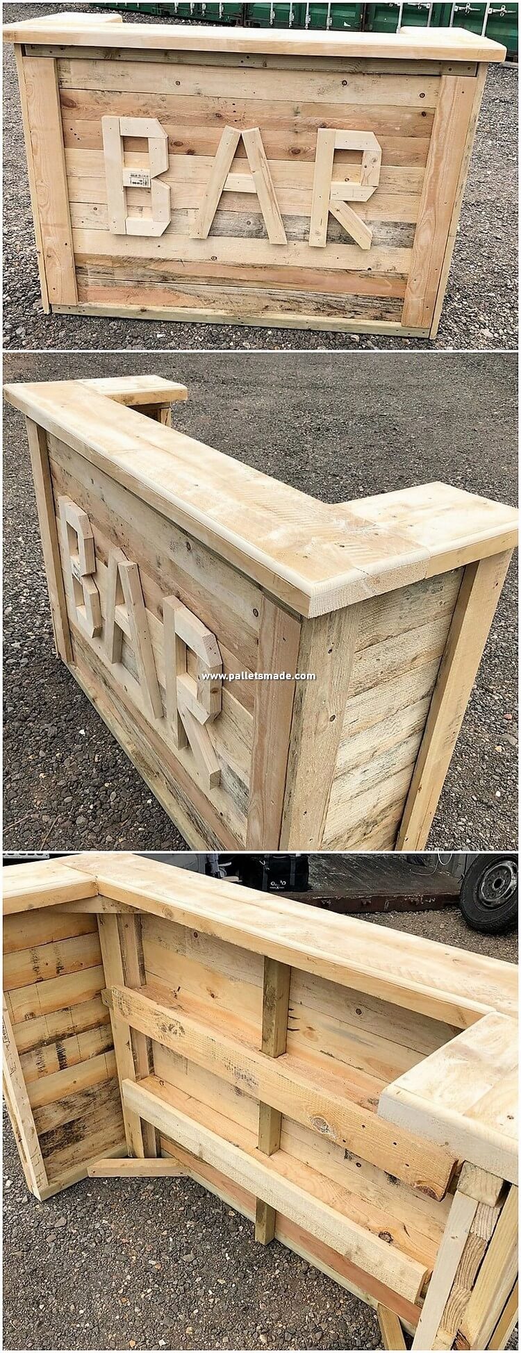 Wood Pallet Bar Counter Table