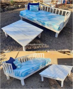 Pallet Wood Bench and Table