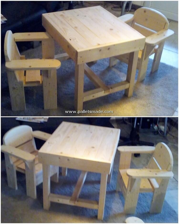 Pallet Chairs and Table